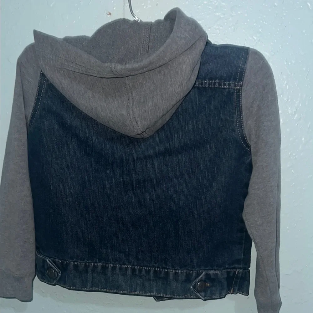 Arizona Jean Company Blue and Gray Hybrid Jean Jacket